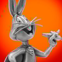 Looney Tunes Bugs Bunny Superman Cosplay Pewter Collectible