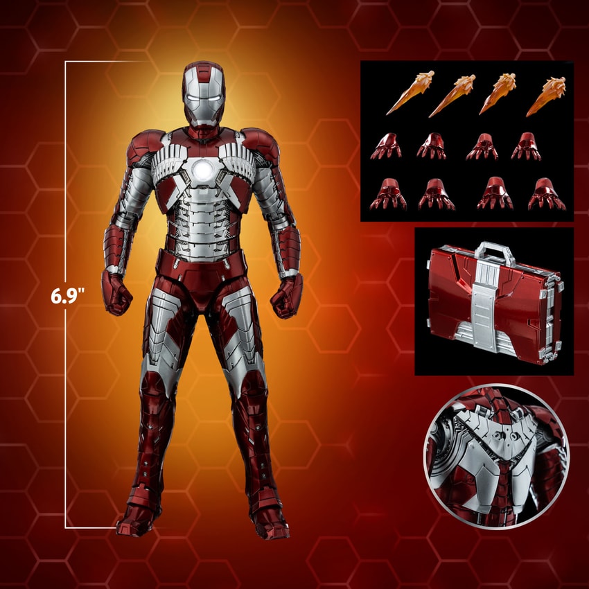 DLX Iron Man Mark 5 Collectible Figure by Threezero | Sideshow 