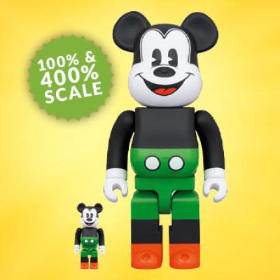 Be@rbrick Mickey Mouse 1930's Poster 100% u0026 400% Collectible Set | Sideshow  Collectibles