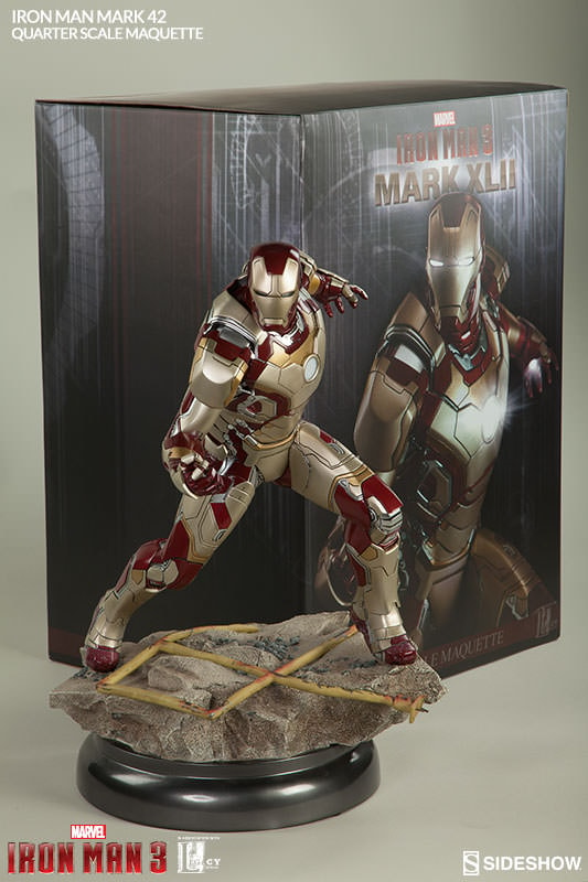 Marvel Iron Man Mark 42 Quarter Scale Maquette by Sideshow C