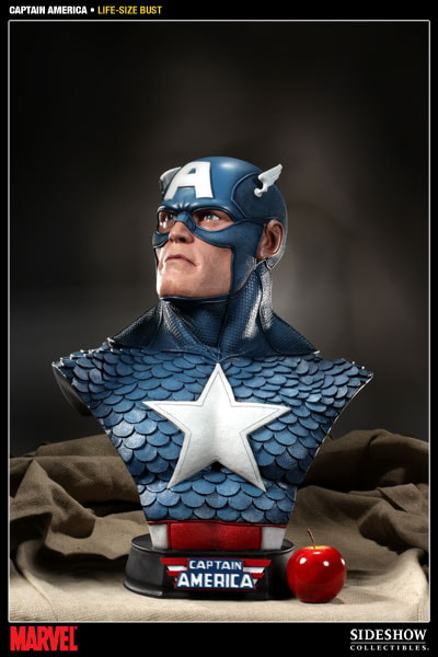 Marvel Captain America Life-Size Bust by Sideshow Collectibles 