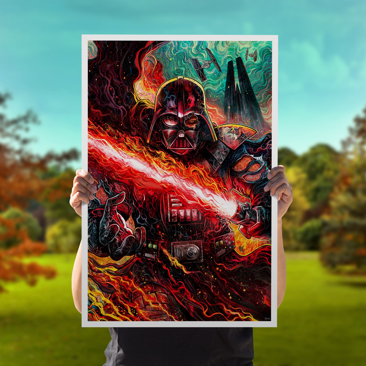 Classic Science Fiction Movie Star Wars Painting By Numbers Wall Art  Darkside Darth Vader Oil Painting