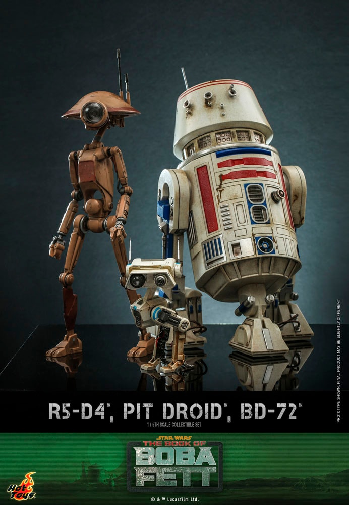 R5-D4, Pit Droid, and BD-72 Sixth Scale Figure Set by Hot Toys 