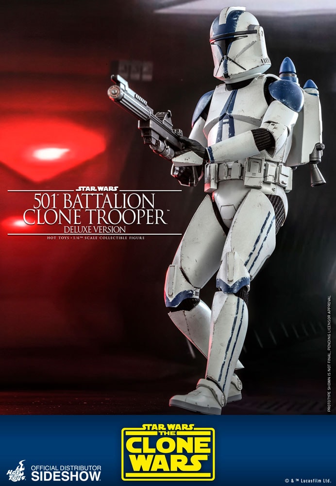 501st Battalion Clone Trooper (Deluxe) Sixth Scale Figure by Hot Toys (Prototype Shown) View 5