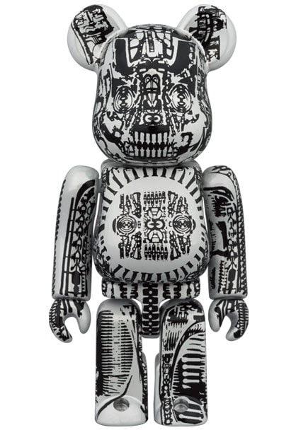 Medicom Toy H. R. Giger Black Chrome Version Bearbrick set 100% 400%