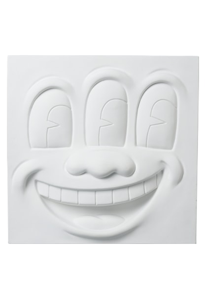 Keith Haring Three Eyed Smiling Face (White Version) Statue by