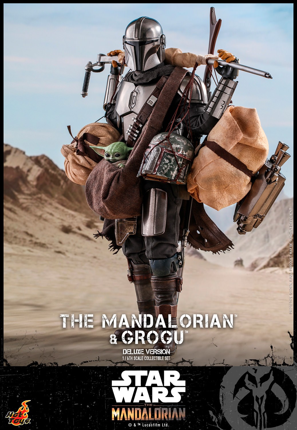 The Mandalorian and Grogu (Deluxe Version) Sixth Scale Figure Set by Hot Toys