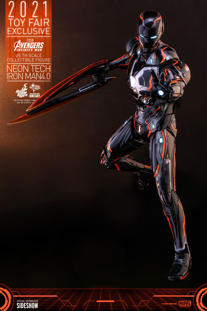 Iron Man Neon Tech 4.0 Sixth Scale Collectible Figure by Hot Toys