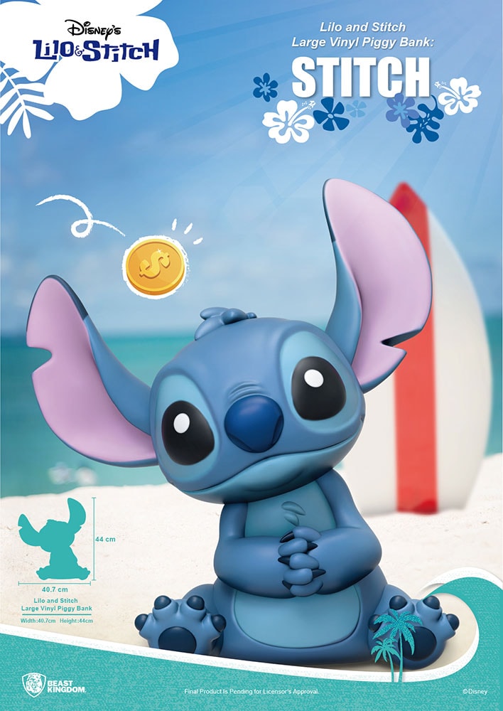 Disney Lilo And Stitch Large Vinyl Piggy Bank: Stitch : Target