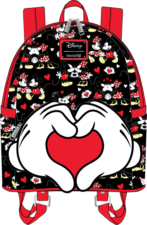 Caprese Disney Inspired Graphic Printed Mickey Mouse Collection Medium Backpack Red / Medium