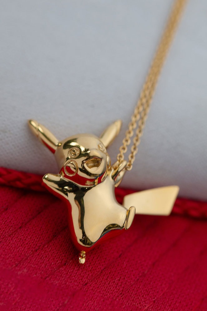 Pokémon Center × RockLove: Pikachu Sterling Silver Heart Pendant Necklace