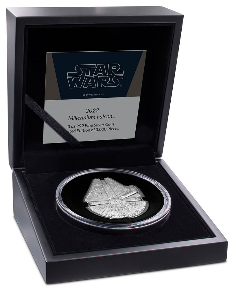 Millennium Falcon 3oz Coin by New Zealand Mint | Sideshow Collectibles