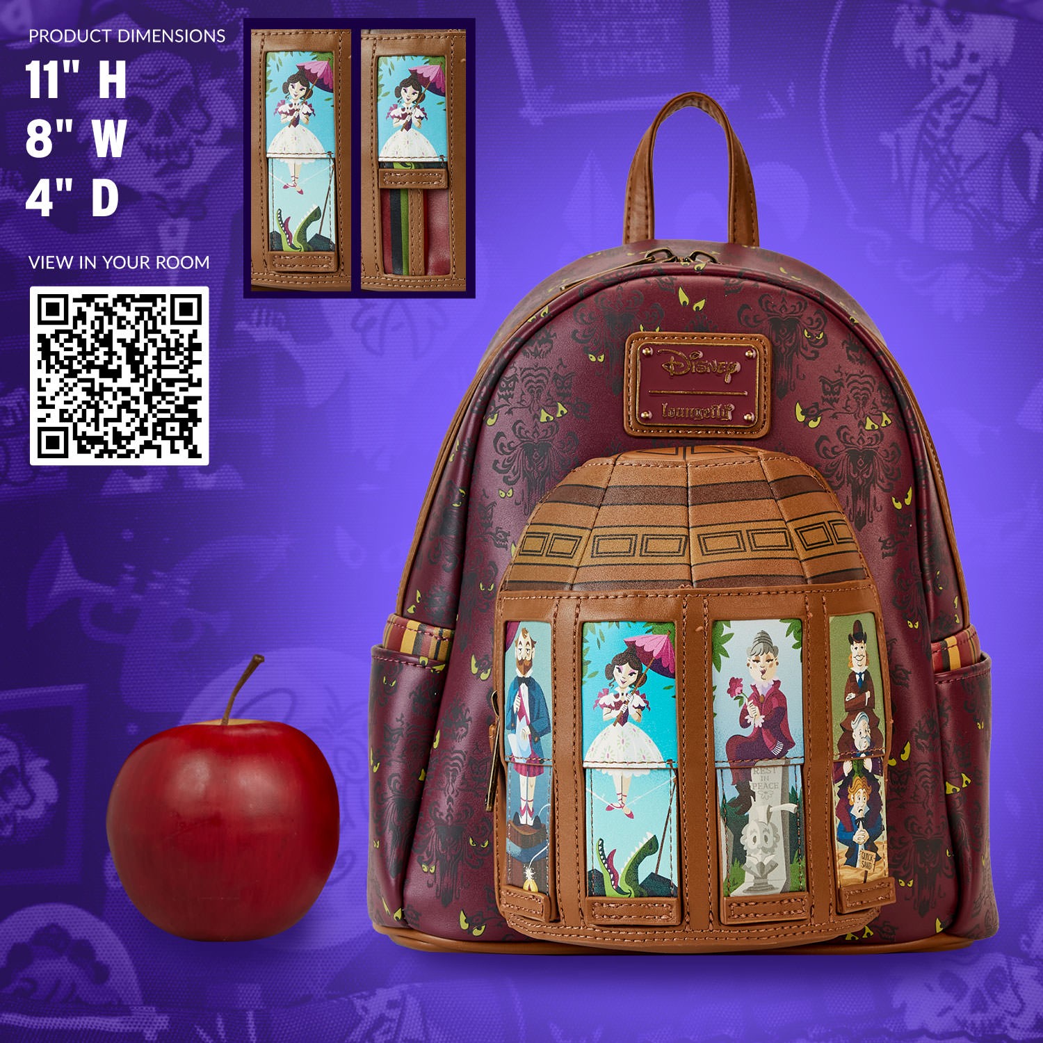 Disney Haunted Mansion Moving Portraits Mini-Backpack