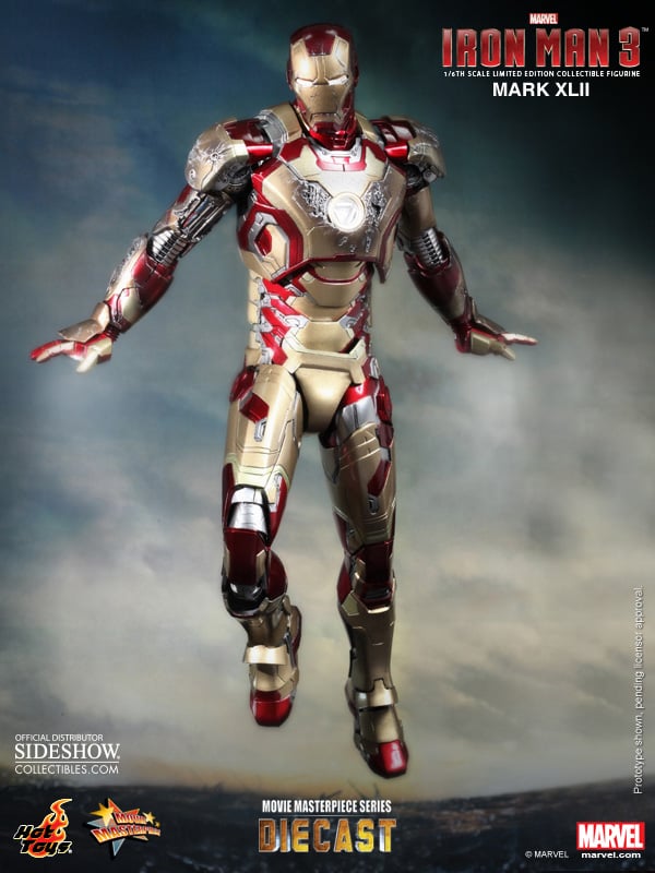 Marvel Iron Man Mark XLII (42) Sixth Scale Figure by Hot Toy