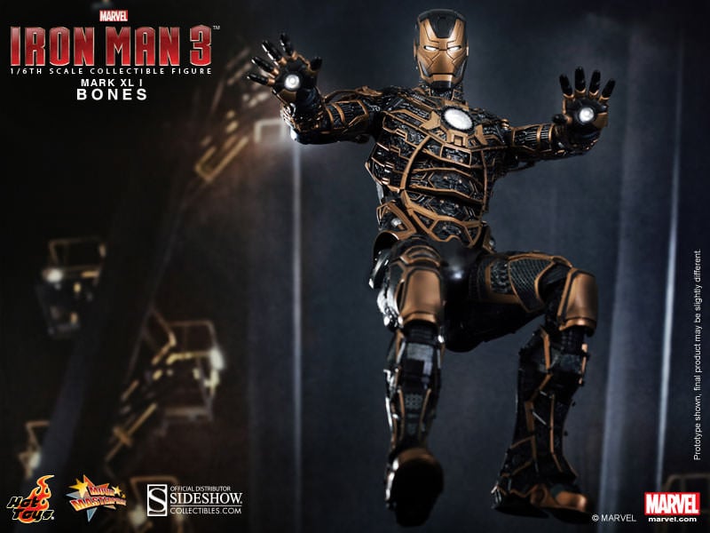 Marvel Iron Man Mark XLI - Bones Sixth Scale Figure by Hot T | Sideshow  Collectibles