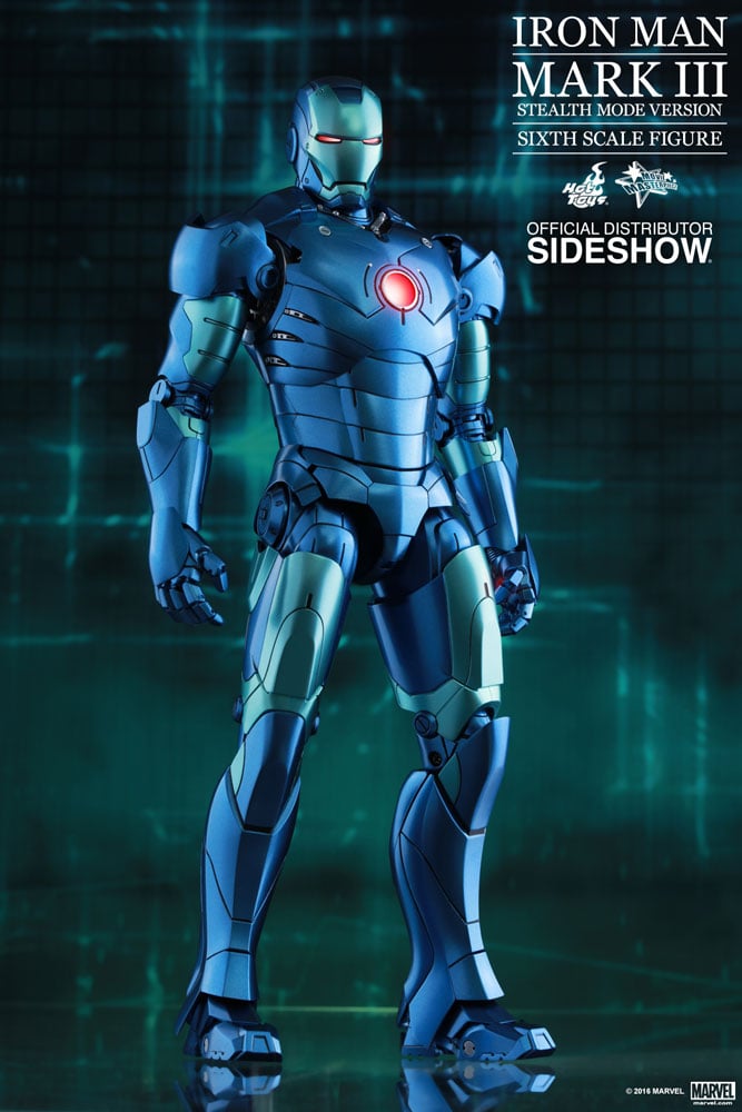 Marvel Iron Man Mark III Stealth Mode Version Sixth Scale Fi | Sideshow  Collectibles