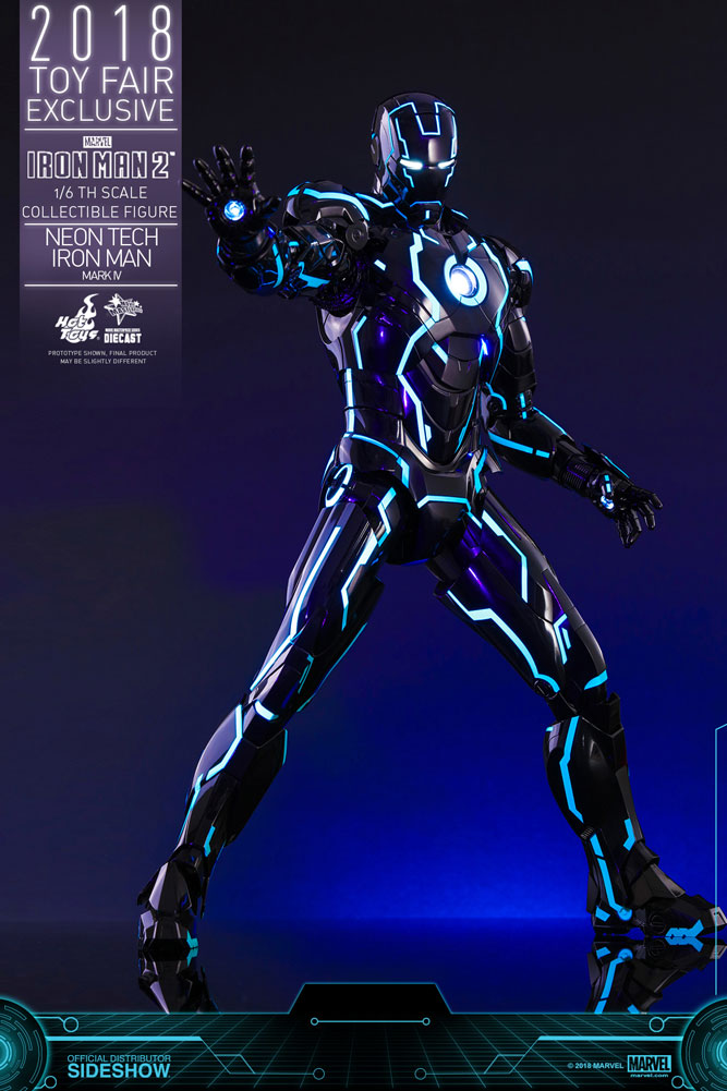 Neon Tech Iron Man Mark IV Figure by Hot Toys | Sideshow Collectibles