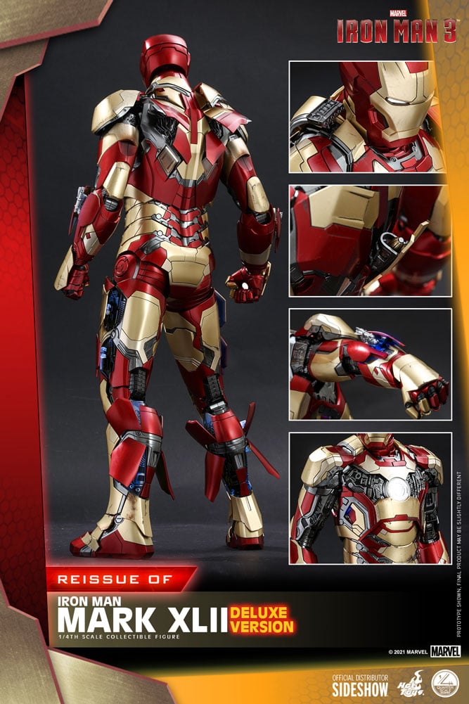 Iron Man Mark XLII (Deluxe Version) Quarter Scale Figure by Hot Toys