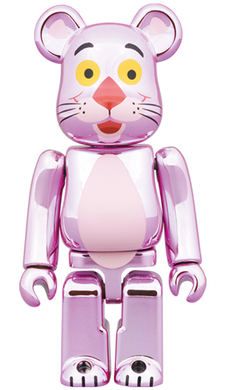 Be@rbrick Pink Panther (Chrome Ver.) 100% u0026 400% by Medicom Toy