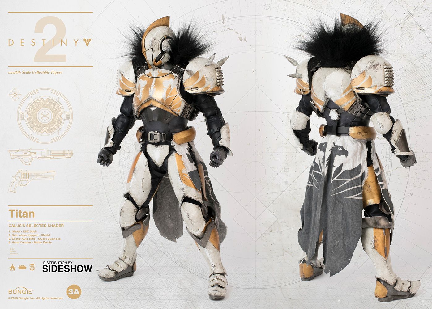 Destiny 2 Titan Calus S Selected Shader Sixth Scale Collectible Figure By Threea Toys Sideshow Collectibles