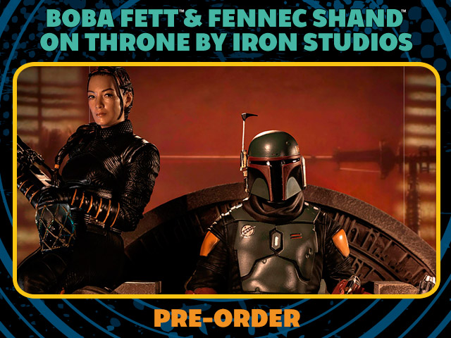 Boba Fett & Fennec Shand on Throne Deluxe 1:10 Scale Statue by Iron Studios