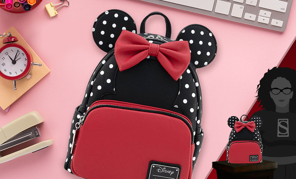 minnie mouse polka dot backpack