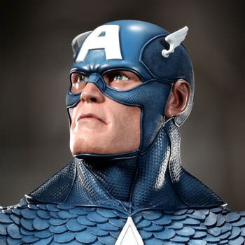 Marvel Captain America Life-Size Bust by Sideshow Collectibles 