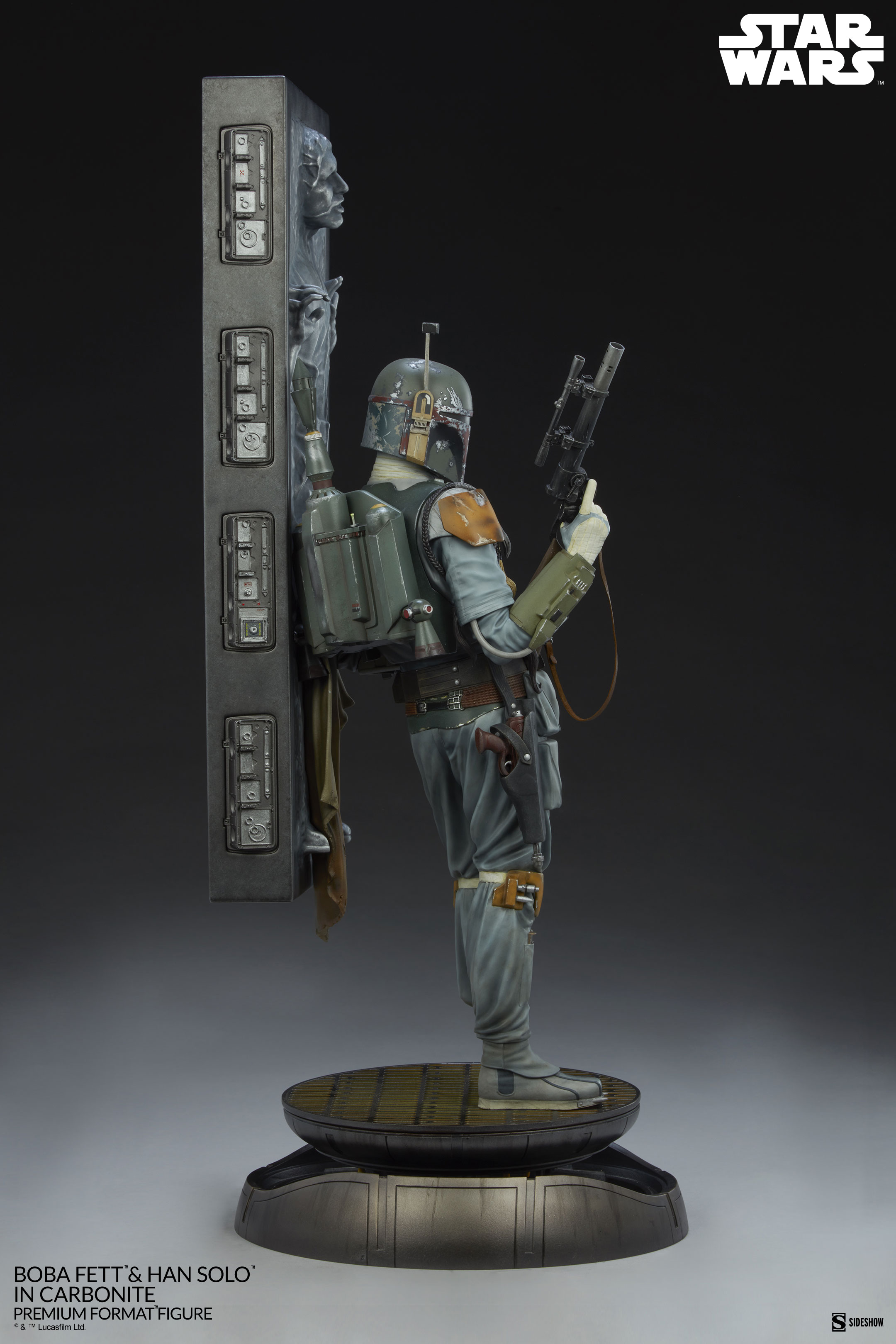 Boba Fett and <b>Han</b> Solo in <b>Carbonite</b> (Prototype Shown) View 2.