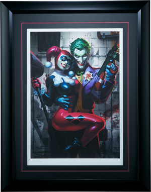 Dc Comics The Joker Harley Quinn Premium Art Print By Sidesh