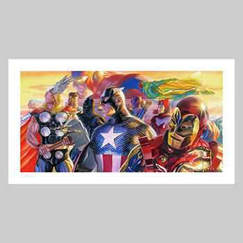 Captain America: Ready for Battle Lithograph – Alex Ross Art
