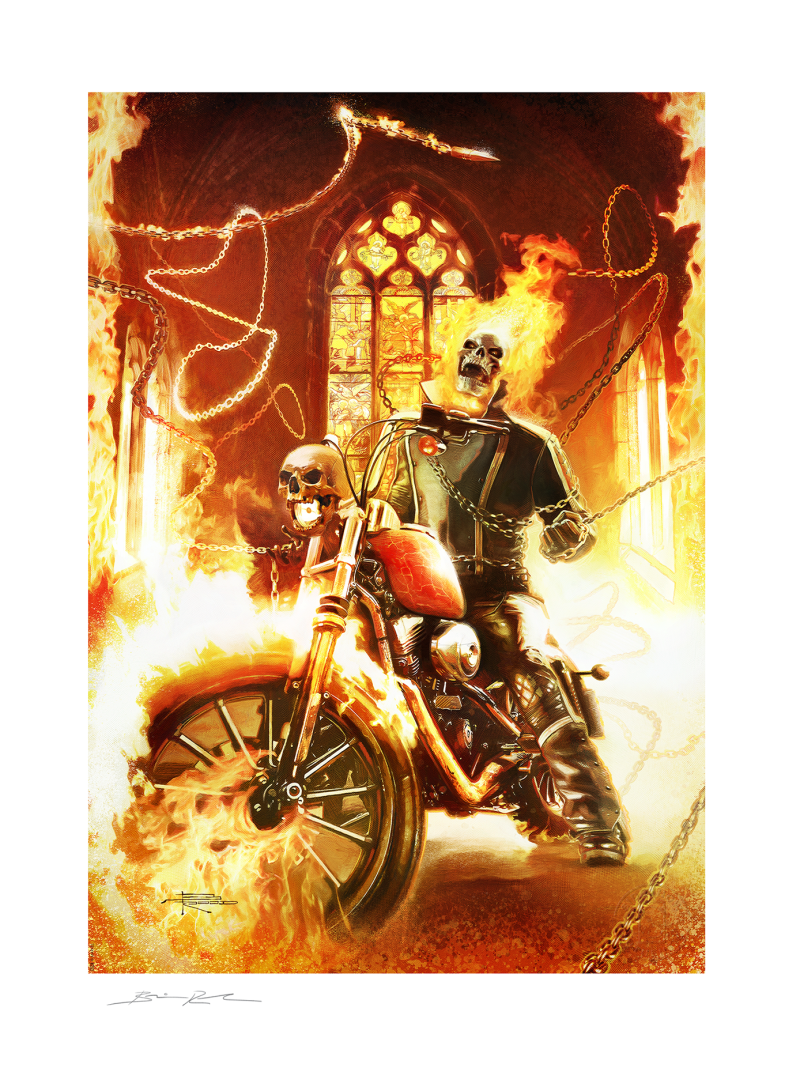 Ghost Rider Fine Art Print By Brian Rood Sideshow Fine Art Prints