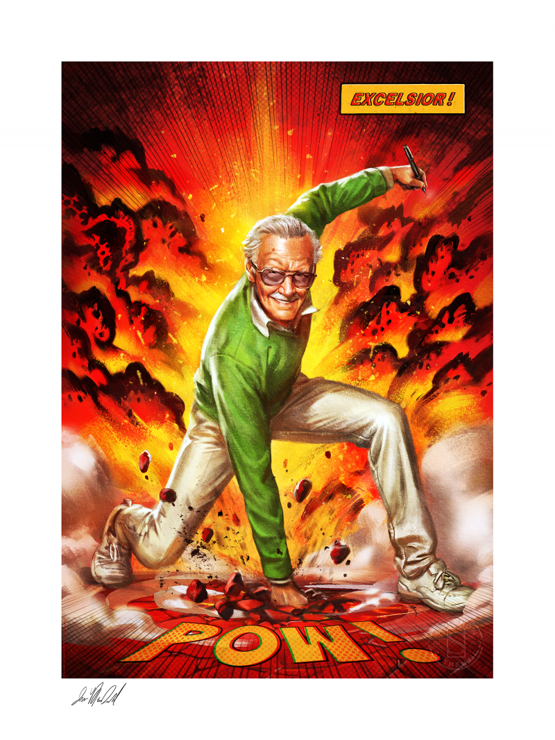 Excelsior Stan Lee Fine Art Print By Ian Macdonald Sideshow Fine Art Prints