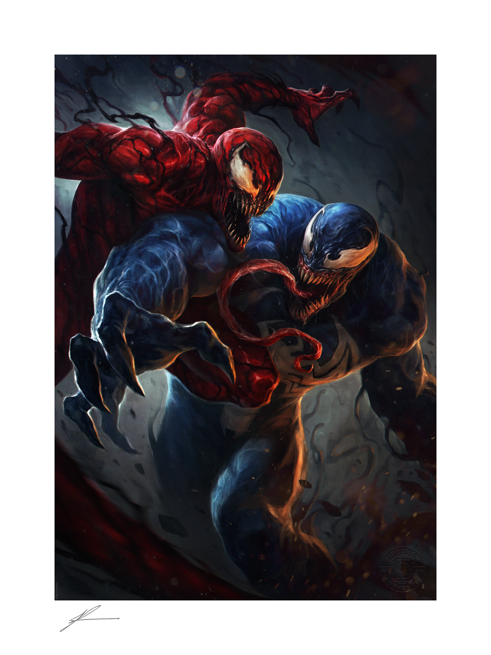 Marvel <b>Venom</b> vs Carnage Art Print Exclusive Edition View 2.