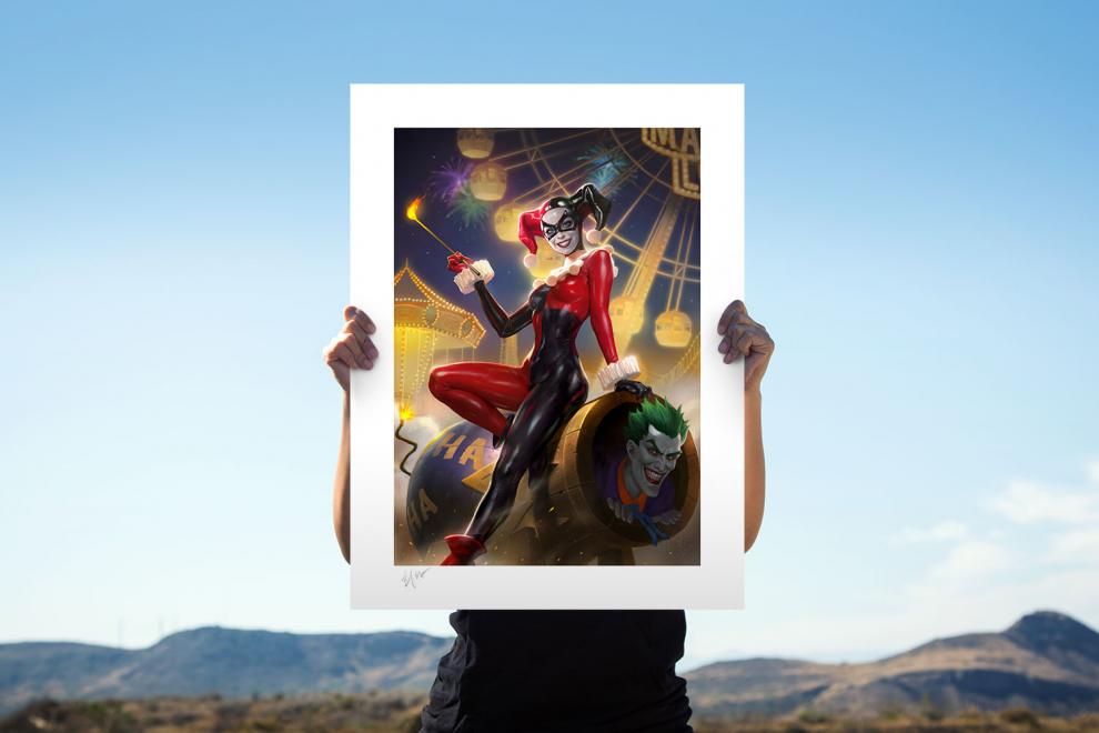 Harley Quinn & The Joker Fine Art Print by Heonhwa Choe