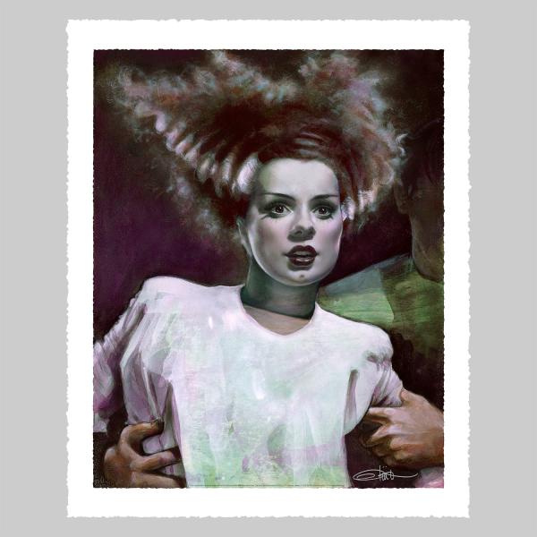 The Bride of Frankenstein Art Print by Olivia De Berardinis