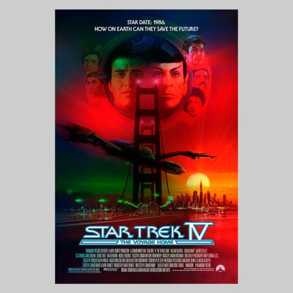 Star Trek IV: The Voyage Home Foil Variant Movie Poster by Vice Press