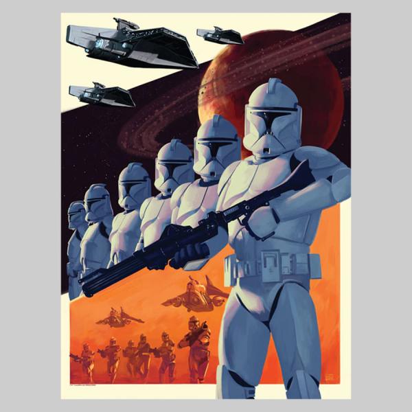 Arrival on Geonosis (Star Wars) Art Print by ACME Archives