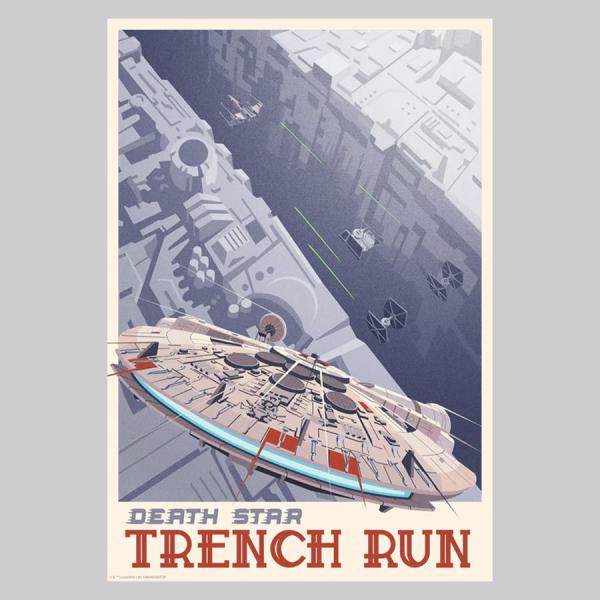 Death Star Trench Run (Star Wars) Art Print by ACME Archives