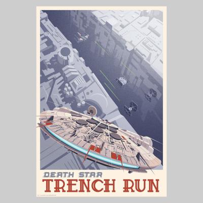 Death Star Trench Run Art Print