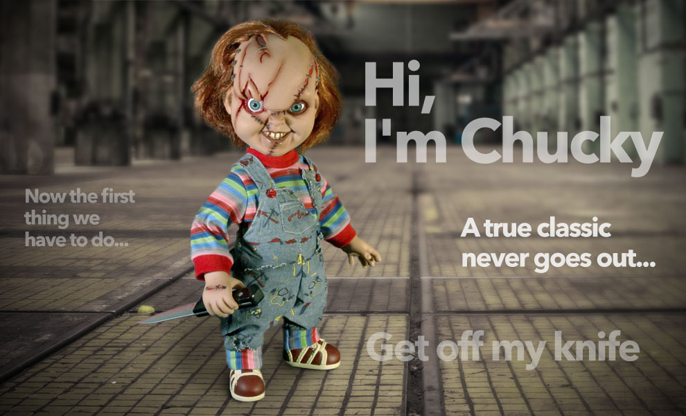 mezco chucky doll talking