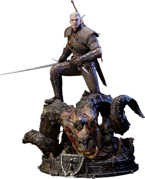 the witcher 3 wild hunt geralt in bath statuette