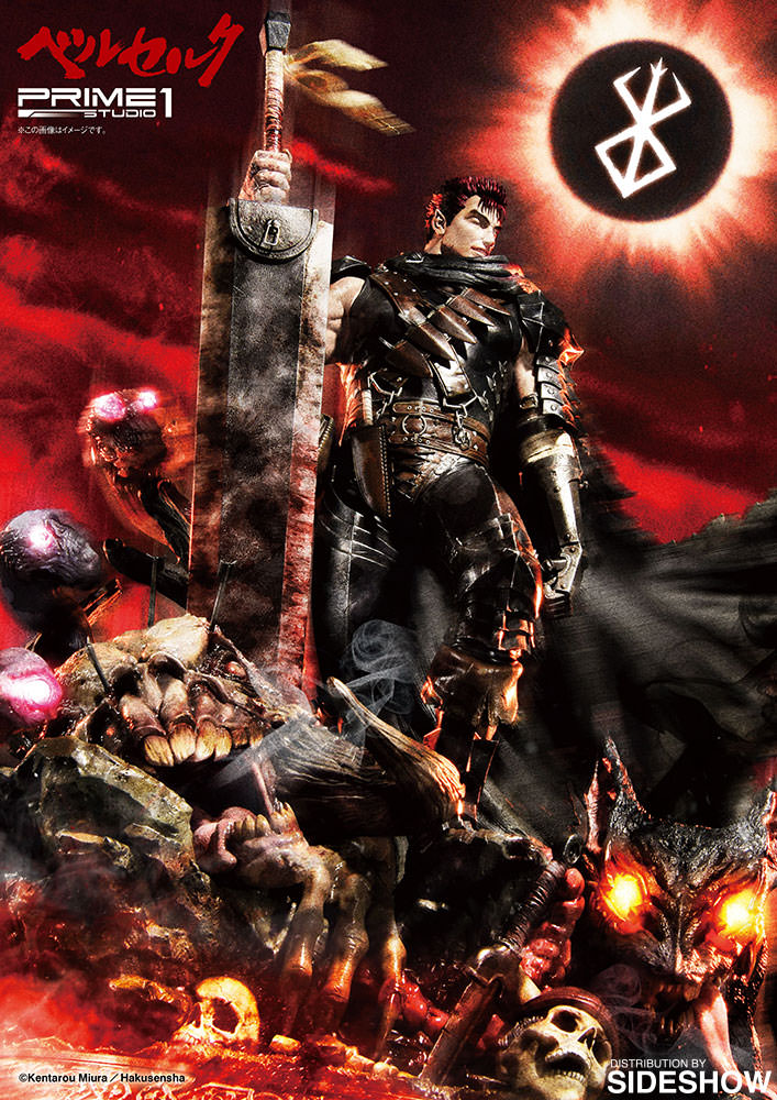 berserk guts the black swordsman statue