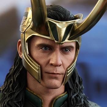 Hot Toys MMS472 HT 1/6 Scale Loki Gold Helmet Figure Thor Ragnarok