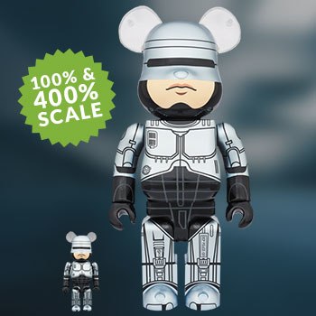 Bearbrick RoboCop 100 and 400 Collectible Set | Sideshow Collectibles