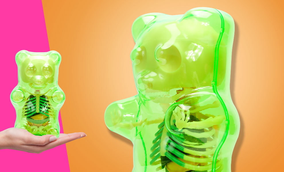 Funny Anatomy Gummi Bear (Clear Green) Art Collectible by Jason 