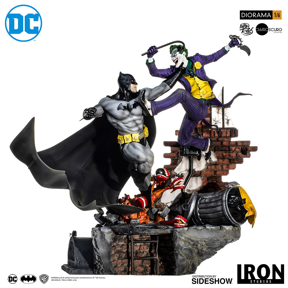 Dc Comics Batman Vs The Joker Sixth Scale Diorama By Iron Studios