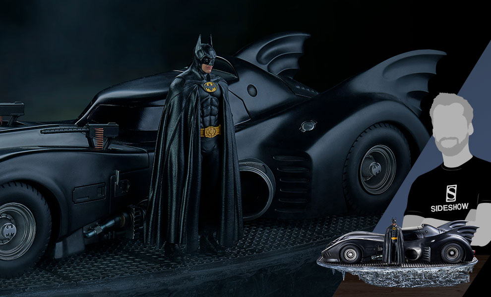 Batman & Batmobile Deluxe Art Scale Statue by Iron Studios | Sideshow  Collectibles