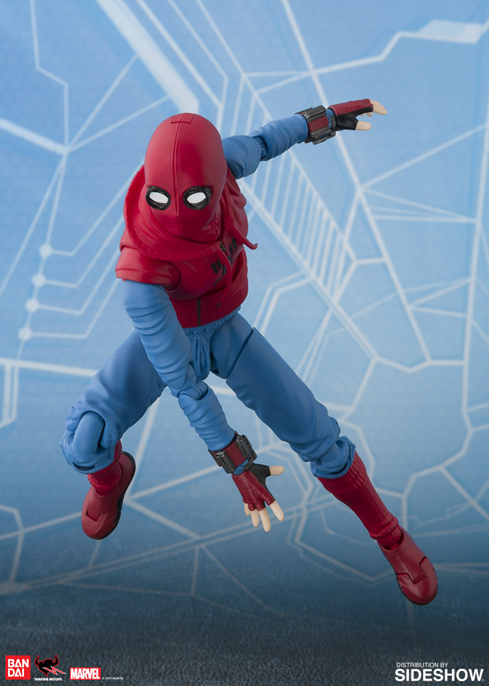 Uk 6 S H Figuarts Spider Man Homecoming Home Made Suit Figure Toy In Box - roblox spiderman homecoming homemade costume