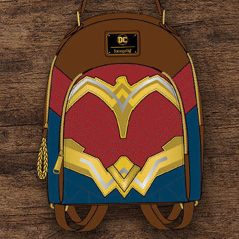 BB Designs Wonder Woman Red Logo Backpack