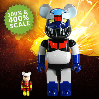 BE@RBRICK Mazinger Z 400% & Koji Kabuto 100% Collectible Set